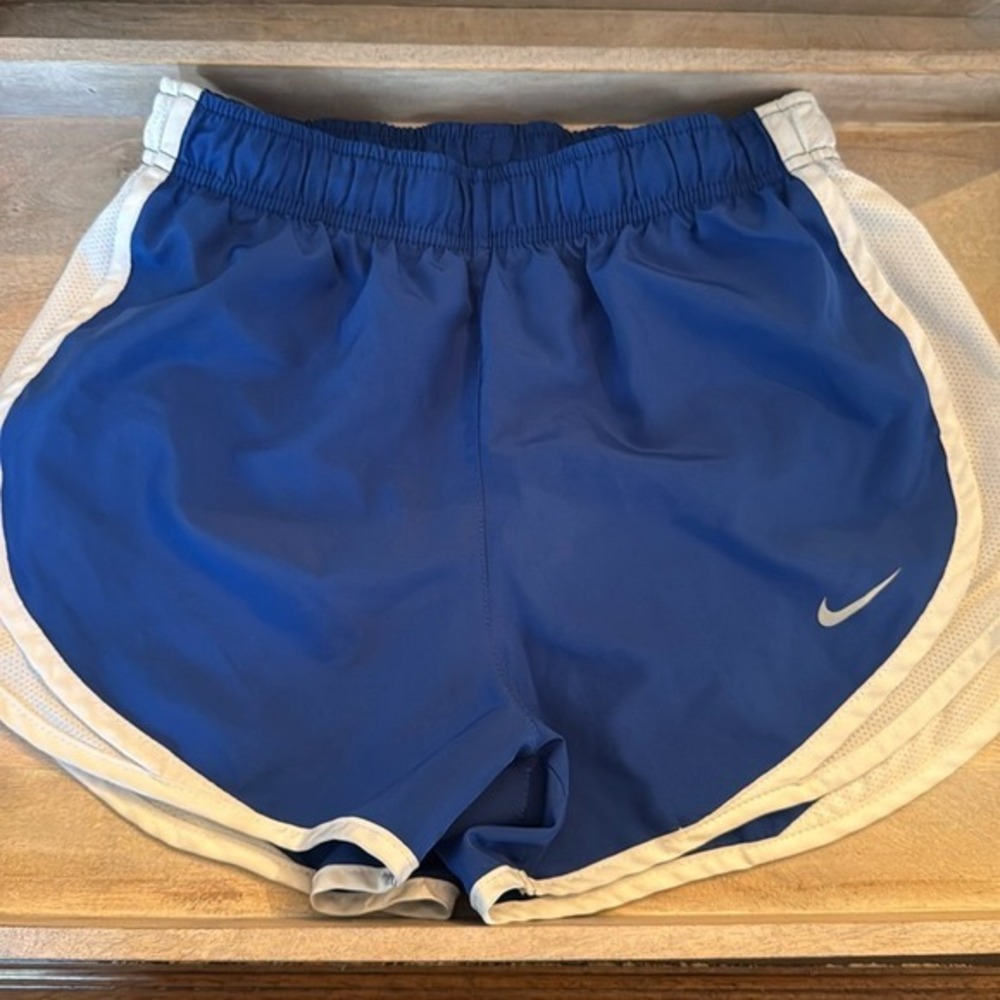 Nike Dri-FIT Tempo Running Shorts Blue White Mesh XS